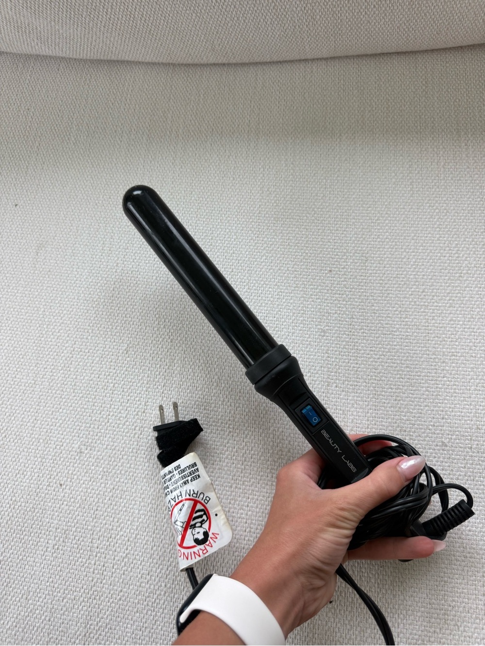 Beauty Labs Black Clipless Curling Wand